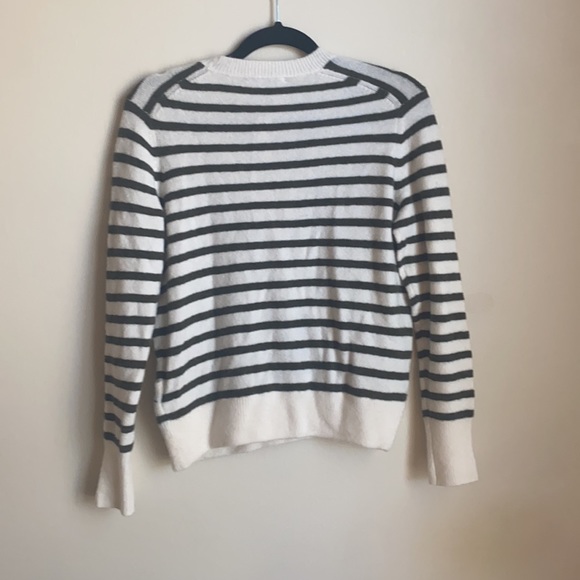NTW MADEWELL WRAPFRONT SWEATER IN ELTHORNE STRIPE - Picture 8 of 10